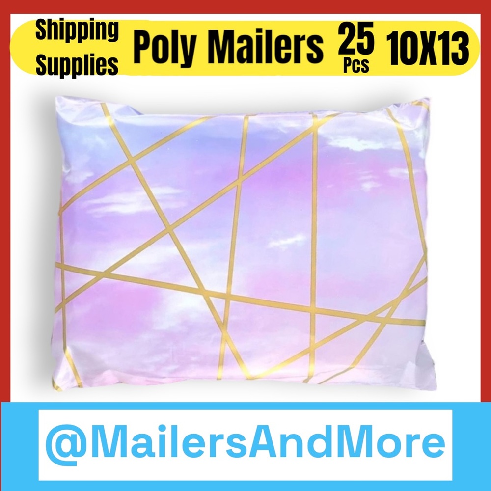 25 10X13 Poly Mailers Sky Marble Geometric Shipping Envelopes Bags PRICE FIRM - Picture 2 of 8